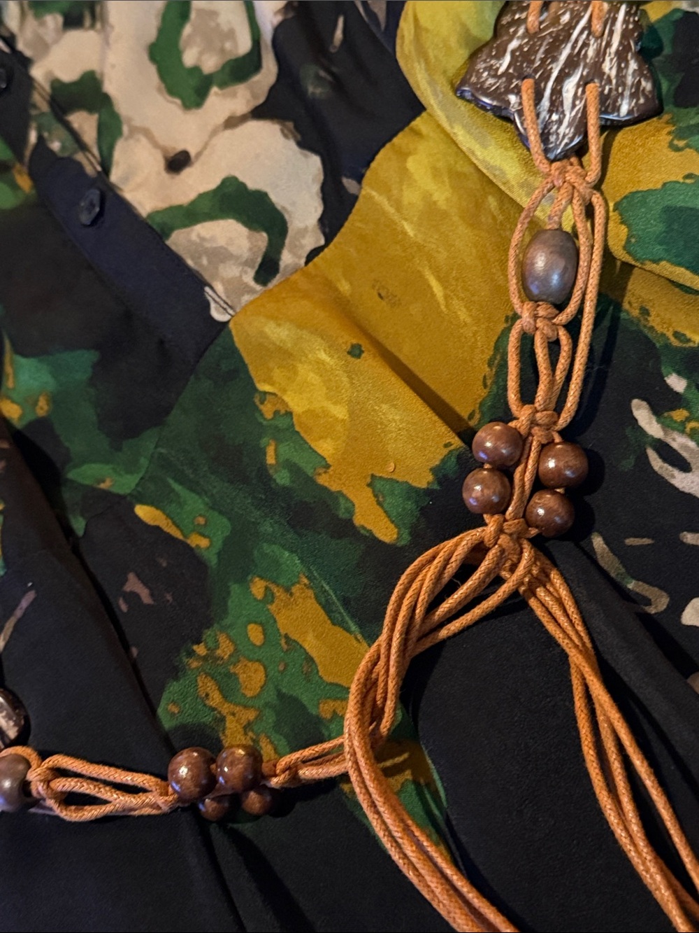 Boho Multi-Strand Brown Beaded Women’s Belt